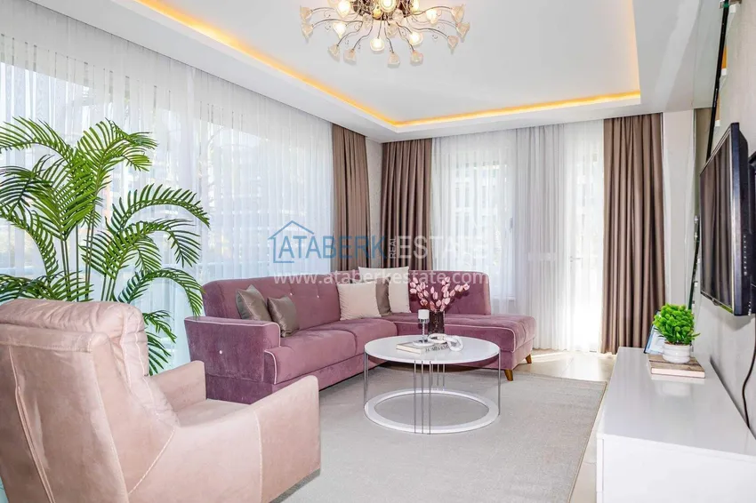 Purchase 2+1 garden duplex in Kestel on the beachfront - with new furniture and sea views 8