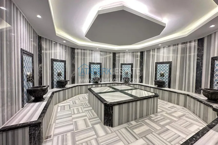 Finished two-bedroom apartment in a complex under completion in Mahmutlar 13 