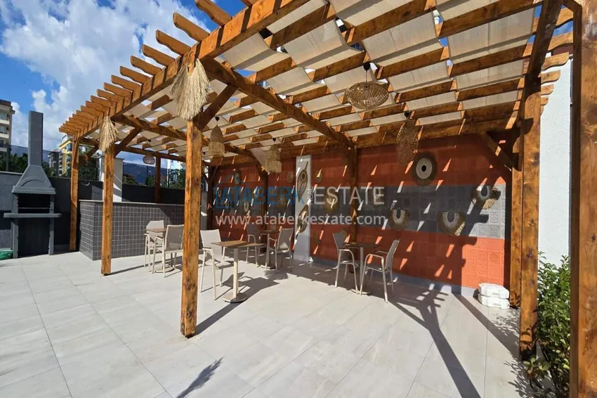 Apartment 1+1 with sea view on the first line in Kestel - 47 m², unfurnished, premium complex 14