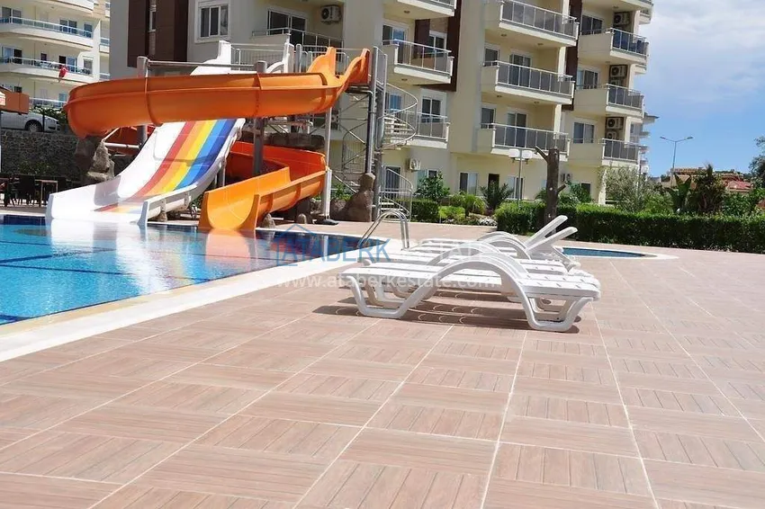 Apartment 1+1 in Avsallar — furniture, glazed balcony and sea view 9