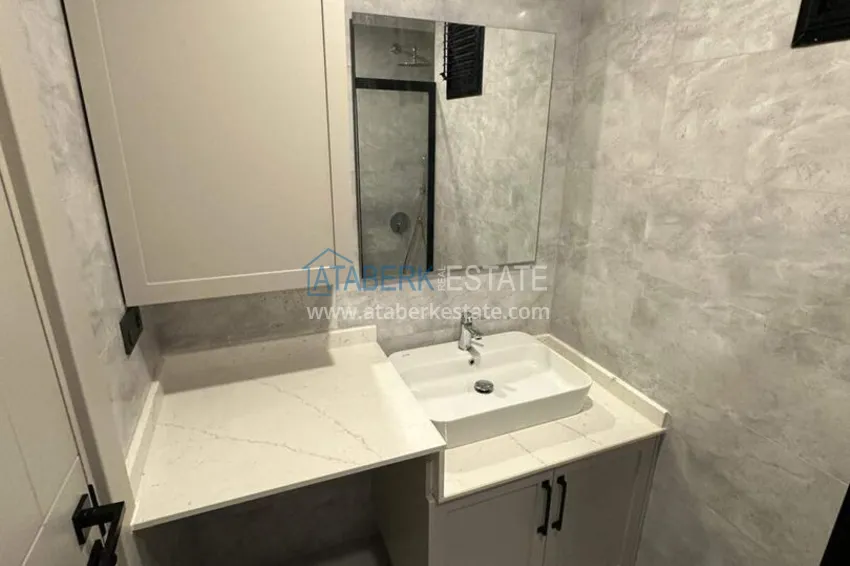 Purchase Apartment 1+1 with sea view on the first line in Kestel - 47 m², unfurnished, premium complex 14