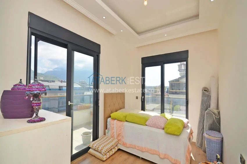 Kupuj Penthouse duplex 3+1 w Oba, Alanya — meble, oddzielna kuchnia, przeszklony balkon 14 