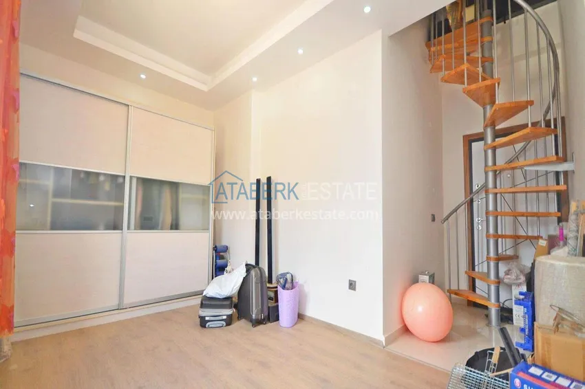 Kupuj Penthouse duplex 3+1 w Oba, Alanya — meble, oddzielna kuchnia, przeszklony balkon 17 