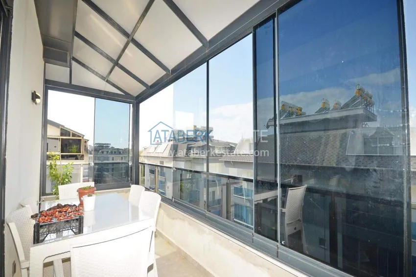 Kupuj Penthouse duplex 3+1 w Oba, Alanya — meble, oddzielna kuchnia, przeszklony balkon 8 