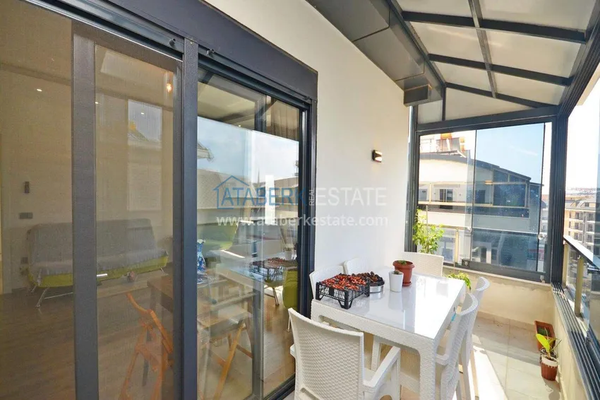 Kupuj Penthouse duplex 3+1 w Oba, Alanya — meble, oddzielna kuchnia, przeszklony balkon 9 
