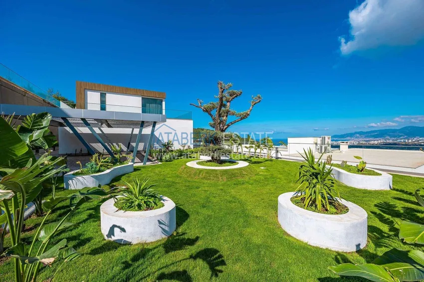 Premium 4+1 villa with panoramic views in Kargicak - fully furnished, suitable for citizenship 11