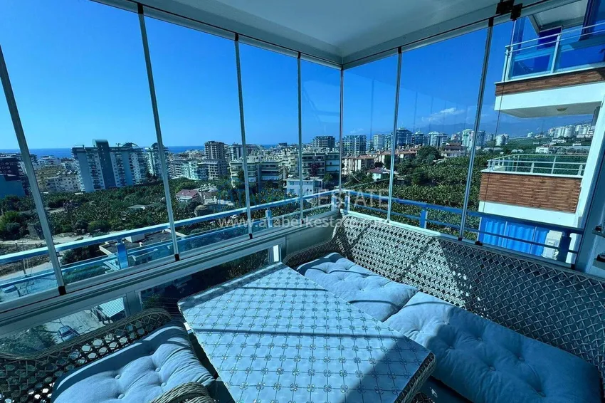 Purchase 1+1 apartment in Mahmutlar — new furniture, 70 m², glazed balcony, sea and mountain views 13