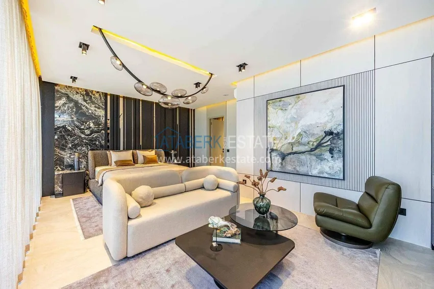 Purchase Premium 4+1 villa with panoramic views in Kargicak - fully furnished, suitable for citizenship 18