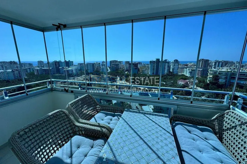 Purchase 1+1 apartment in Mahmutlar — new furniture, 70 m², glazed balcony, sea and mountain views 14