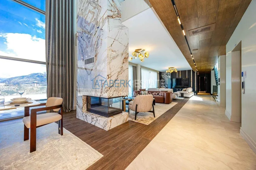 Purchase Premium 4+1 villa with panoramic views in Kargicak - fully furnished, suitable for citizenship 4