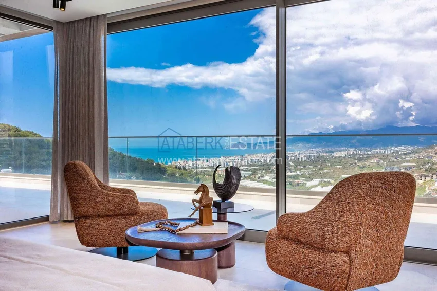 Purchase Premium 4+1 villa with panoramic views in Kargicak - fully furnished, suitable for citizenship 28