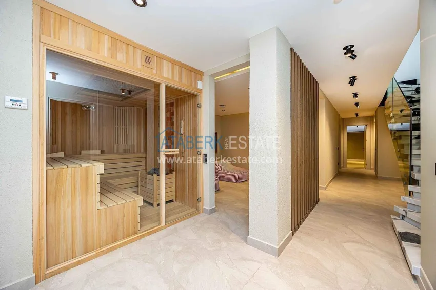 Purchase Premium 4+1 villa with panoramic views in Kargicak - fully furnished, suitable for citizenship 48