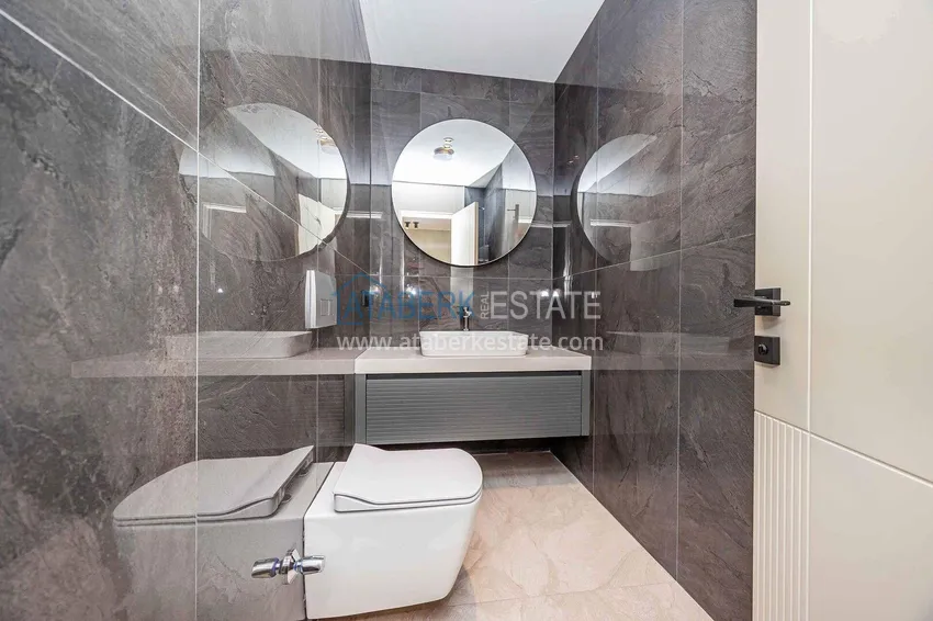 Purchase Premium 4+1 villa with panoramic views in Kargicak - fully furnished, suitable for citizenship 57