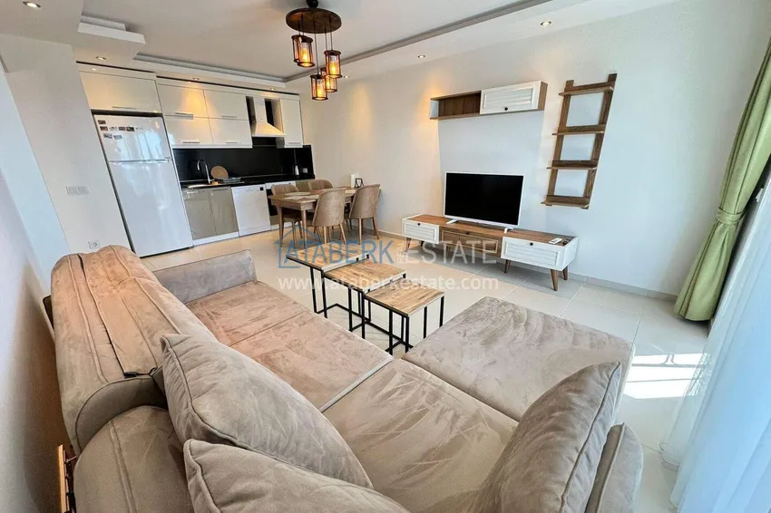 Purchase 1+1 apartment in Mahmutlar — new furniture, 70 m², glazed balcony, sea and mountain views 5