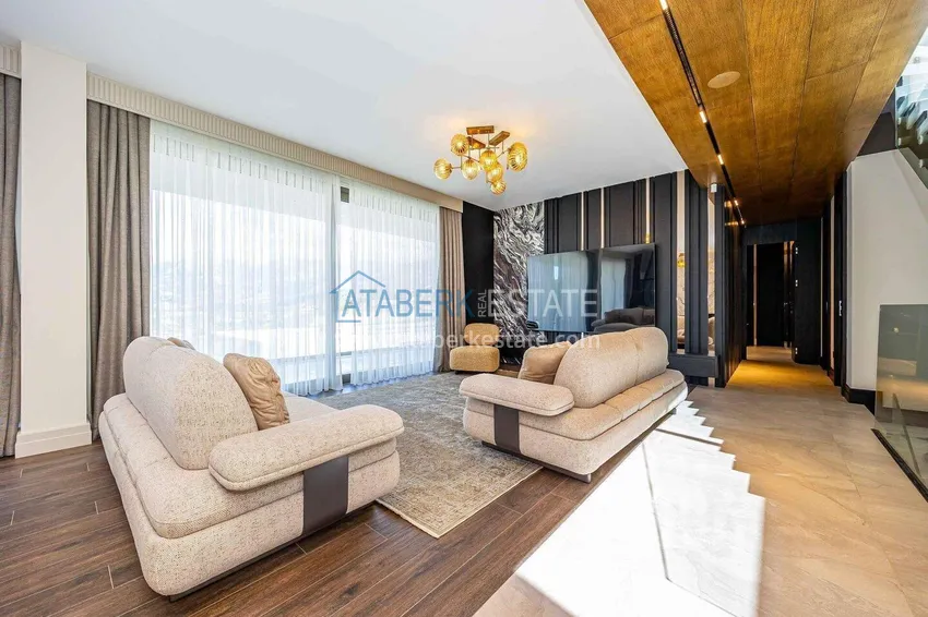 Purchase Premium 4+1 villa with panoramic views in Kargicak - fully furnished, suitable for citizenship 9