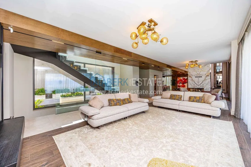 Purchase Premium 4+1 villa with panoramic views in Kargicak - fully furnished, suitable for citizenship 11