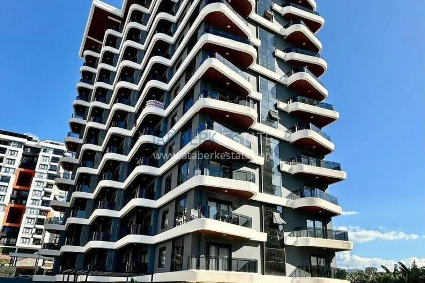 2+1 duplex in Mahmutlar with furniture and sea and mountain views 1