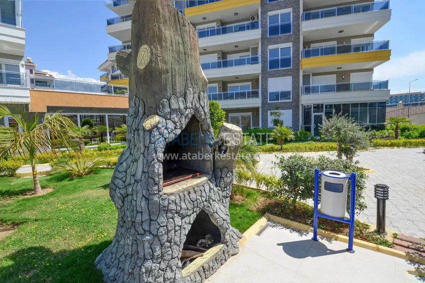 Apartment 1+1 70 m2 in Kestel — furnished, glazed balcony, 100 meters from the sea 11 
