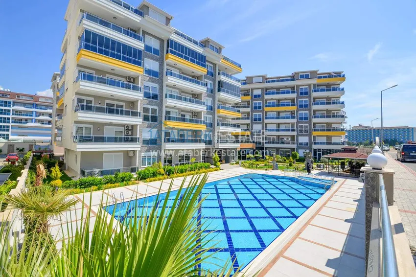 Apartment 1+1 70 m2 in Kestel — furnished, glazed balcony, 100 meters from the sea 1 