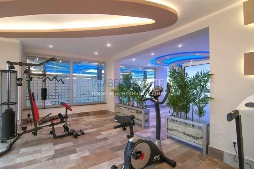 Apartment 1+1 70 m2 in Kestel — furnished, glazed balcony, 100 meters from the sea 20 