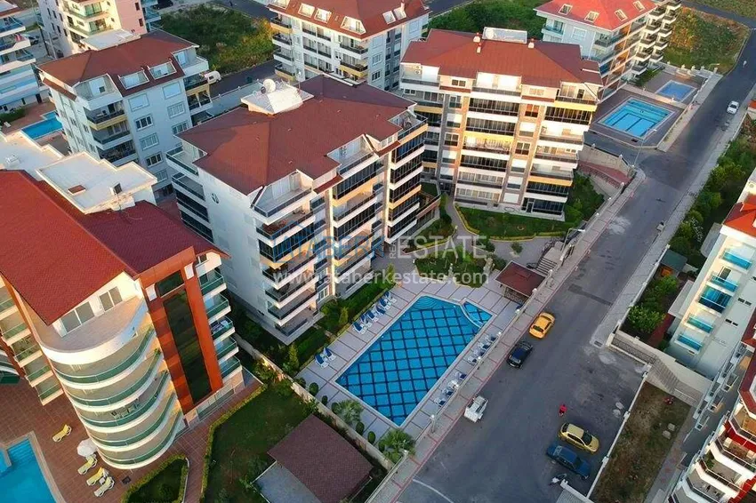 Apartment 1+1 70 m2 in Kestel — furnished, glazed balcony, 100 meters from the sea 4 