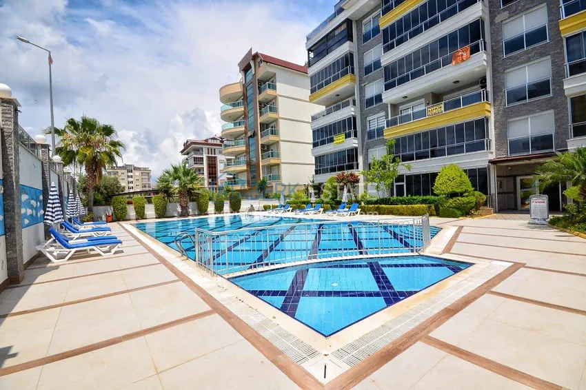 Apartment 1+1 70 m2 in Kestel — furnished, glazed balcony, 100 meters from the sea 5 