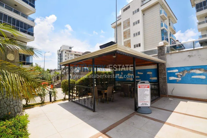 Apartment 1+1 70 m2 in Kestel — furnished, glazed balcony, 100 meters from the sea 8 