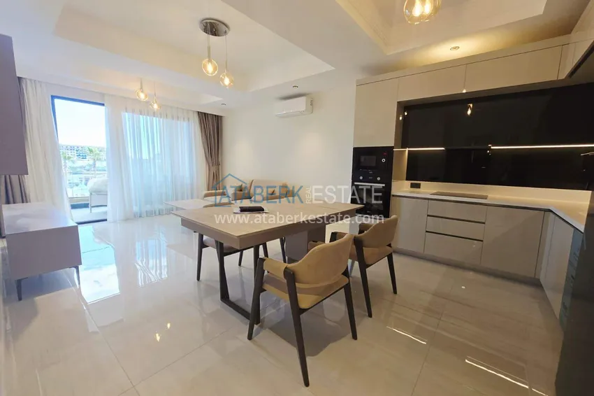 Purchase Spacious 1+1 apartment in Turkler — 80 m2 furnished by the owner, premium resort 6