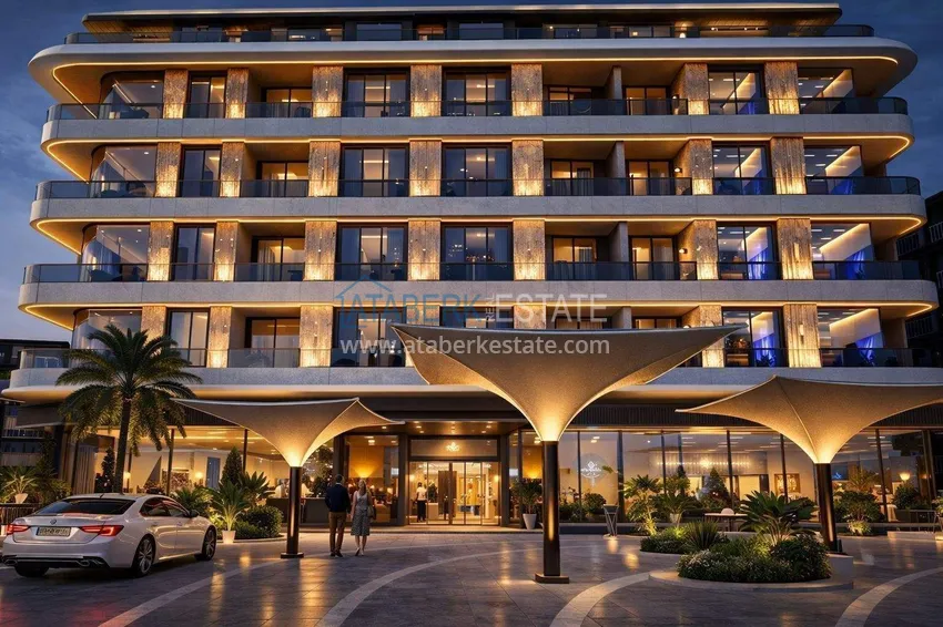 Premium real estate in Alanya from the developer - a new project on the beachfront in Oba 6