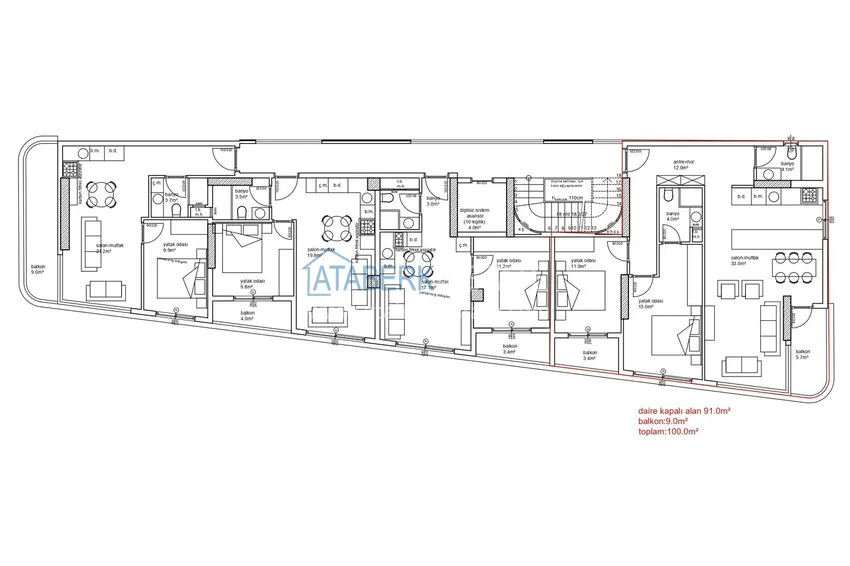 Buy cheap Premium real estate in Alanya from the developer - a new project on the beachfront in Oba 1