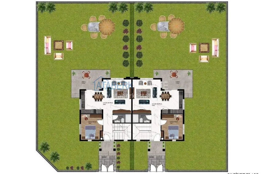 Buy cheap 3+1 villa in Kargicak - designer renovation, private area 1