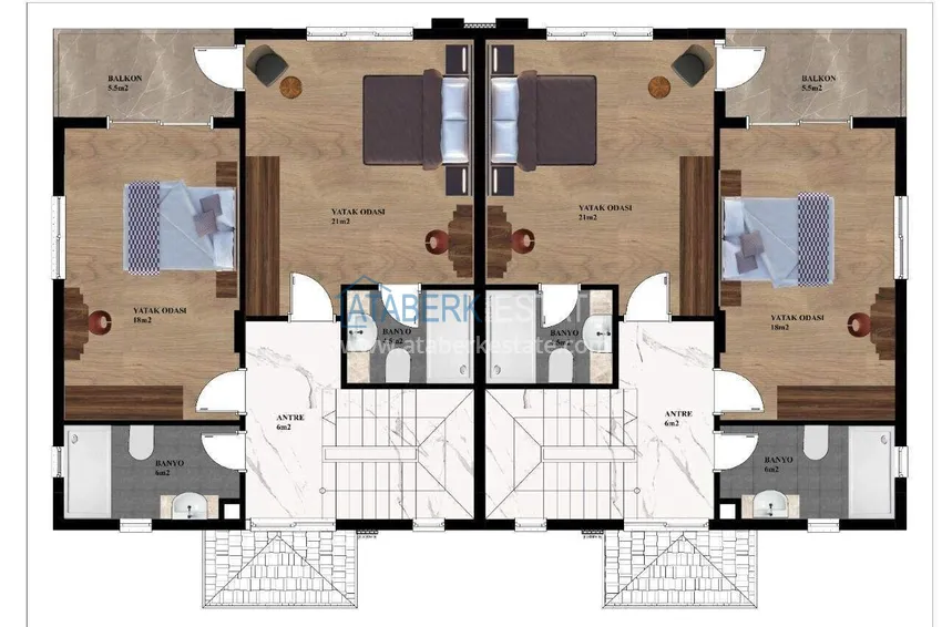 Buy cheap 3+1 villa in Kargicak - designer renovation, private area 3