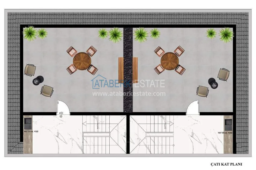 Buy cheap 3+1 villa in Kargicak - designer renovation, private area 4