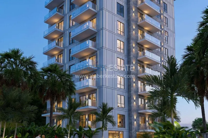 New off-plan residential project in the center of Alanya, Cleopatra Beach area - winter promotion: installments up to 2.5 years 15 