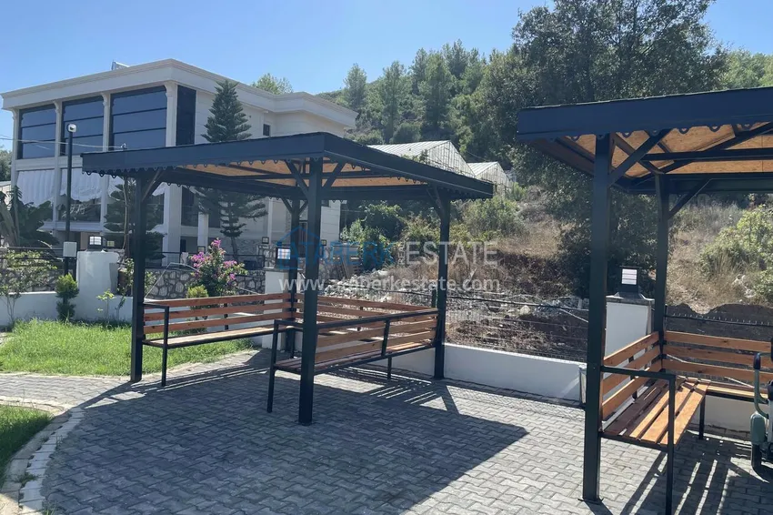 Duplex with new furniture and mountain views in a modern complex - Gazipasa City 9