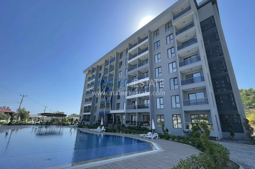 Duplex with new furniture and mountain views in a modern complex - Gazipasa City 1