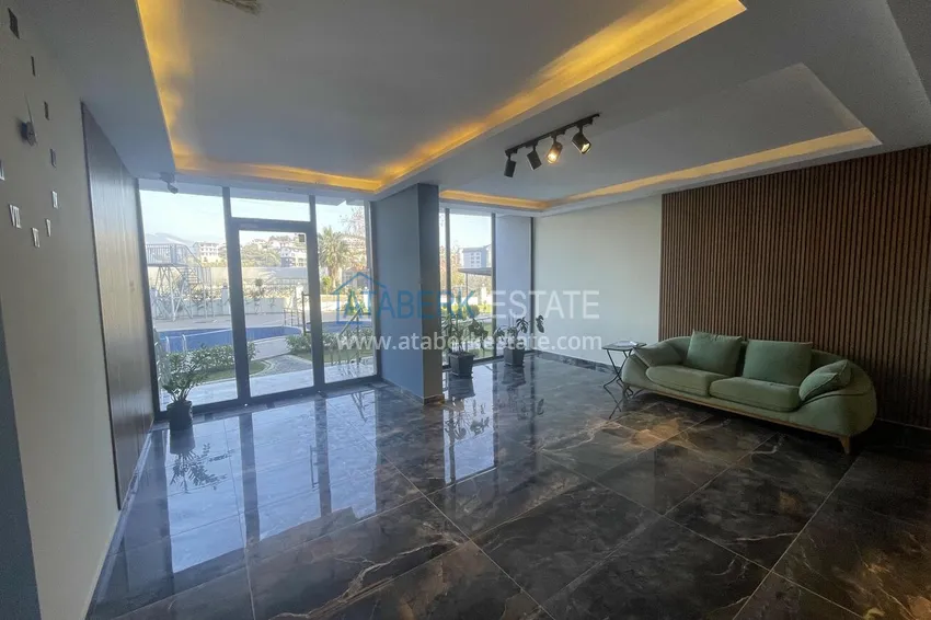Duplex with new furniture and mountain views in a modern complex - Gazipasa City 13