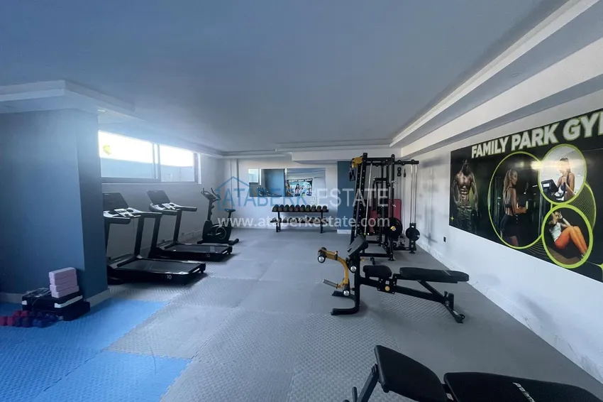 Duplex with new furniture and mountain views in a modern complex - Gazipasa City 14
