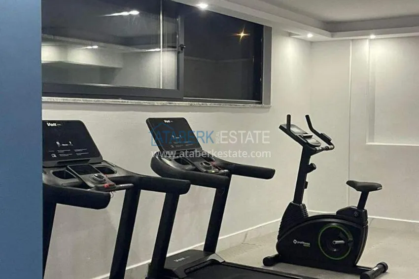 Duplex with new furniture and mountain views in a modern complex - Gazipasa City 15