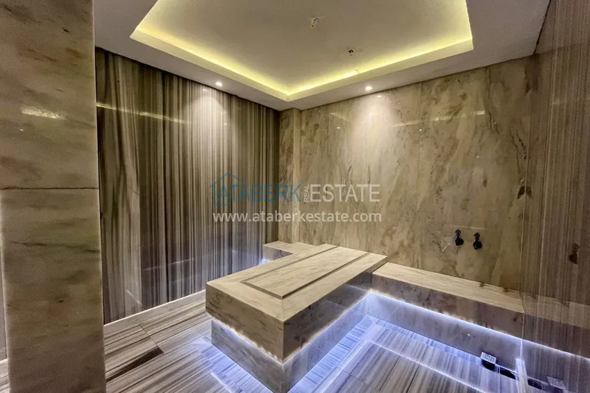 Real estate in the center of Alanya - 1+1 apartment with a view of the fortress and the sea near Cleopatra beach 17