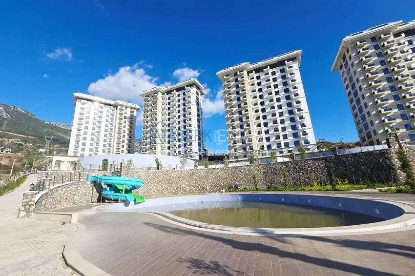 Real estate in Alanya with sea view - 1+1 apartment in Mahmutlar 2