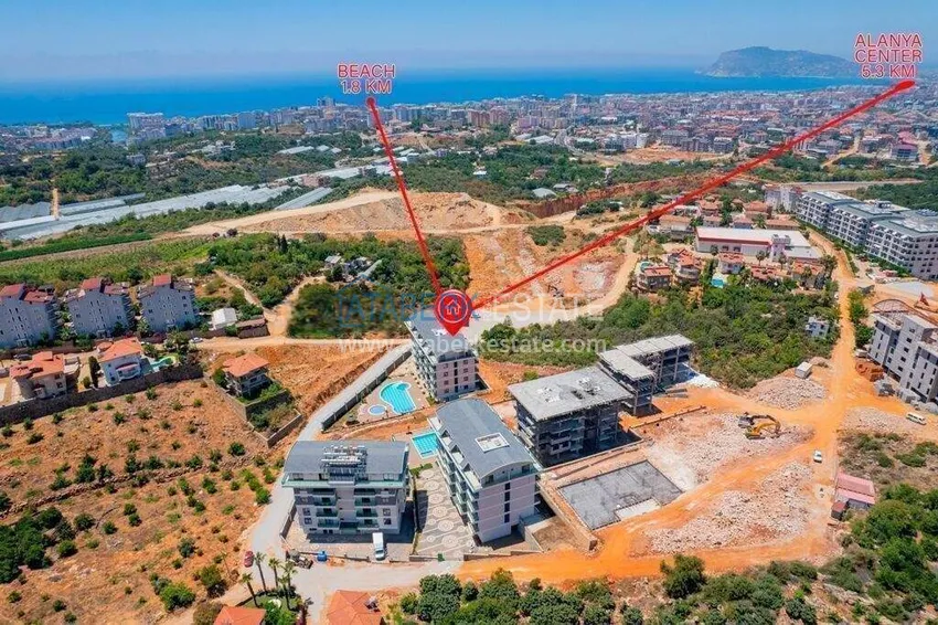 1+1 furnished apartment in Alanya, Oba district 2