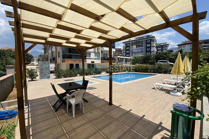 2+1 apartment in Alanya for residence permit and citizenship - furniture, glazed balcony, Oba district 6