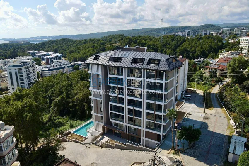 1+1 apartment with sea view in Alanya, Avsallar district 6