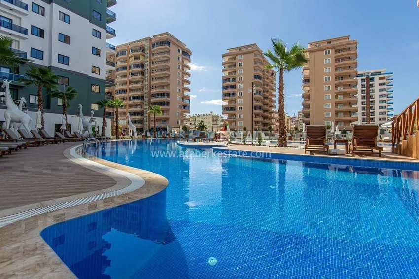 1+1 apartment in Alanya, Mahmutlar district — furniture, mountain view 18