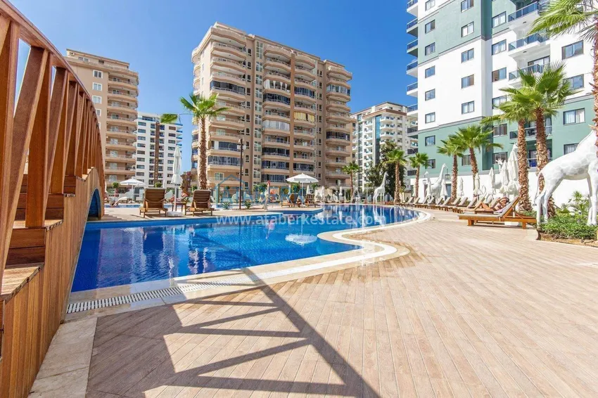 1+1 apartment in Alanya, Mahmutlar district — furniture, mountain view 19