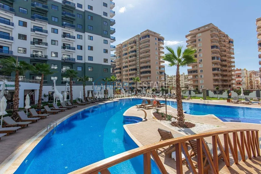 1+1 apartment in Alanya, Mahmutlar district — furniture, mountain view 20
