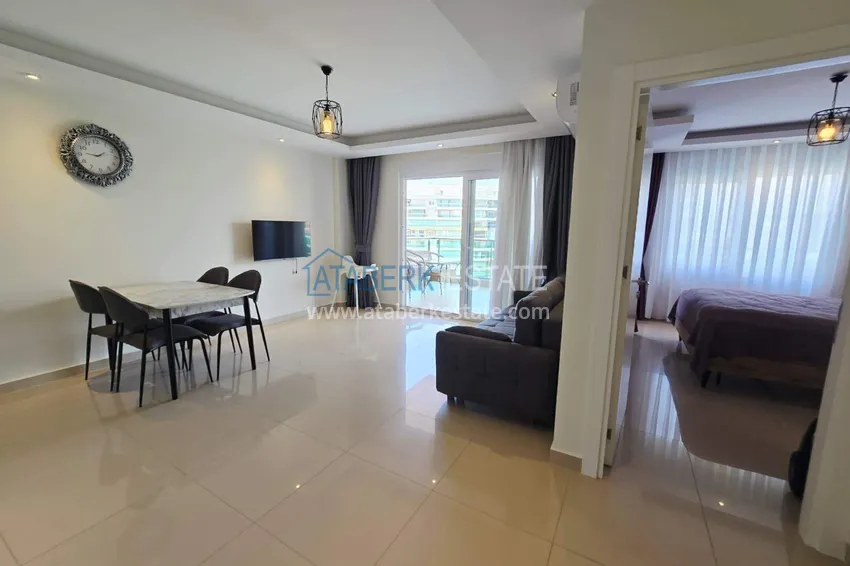 Purchase Furnished 1+1 apartment with partial sea view, Avsallar — Alanya 2