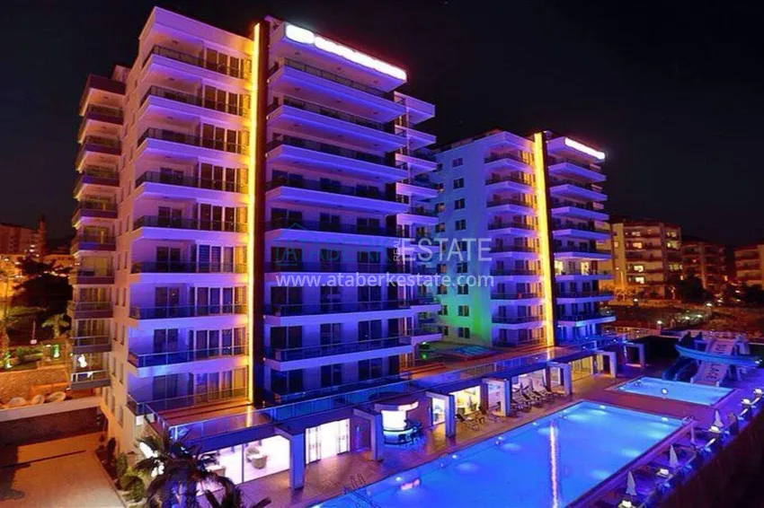 1+1 apartment in Tosmur, 76 m2 with furniture and sea view - property for a residence permit in Alanya 3