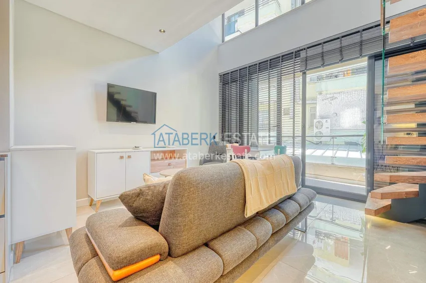 Purchase Loft 1+1 apartment in the center of Alanya - stylish interior, 250 meters from Cleopatra beach 7
